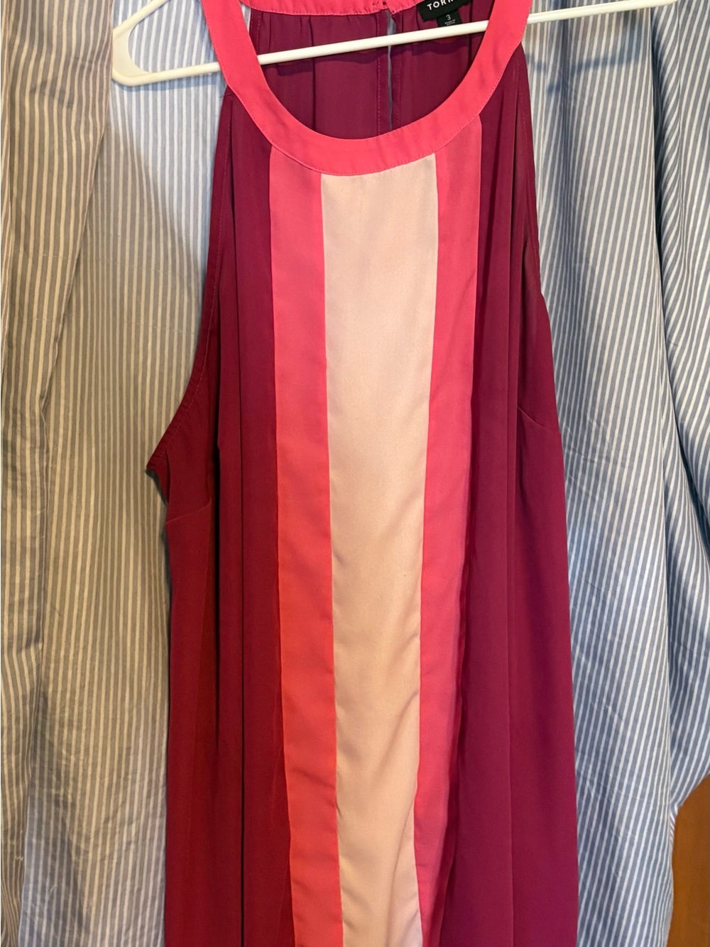 torrid Sleeveless Tank Top in Berry, Hot Pink and Light Pink Stripes
